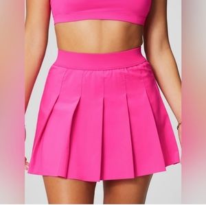 Fabletics Pleated Skirt with Built in Short in Barbie Pink